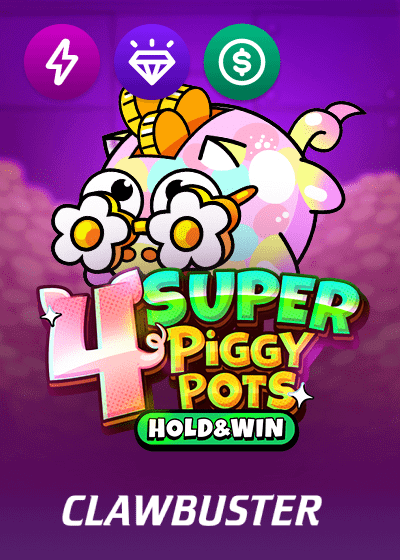 4 Super Piggypots Hold and Win